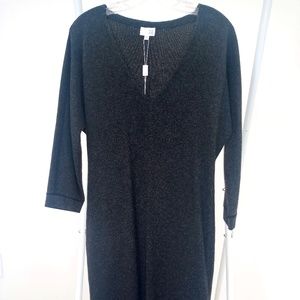 TSE Cashmere Sweater Dress, Size M, Charcoal Grey